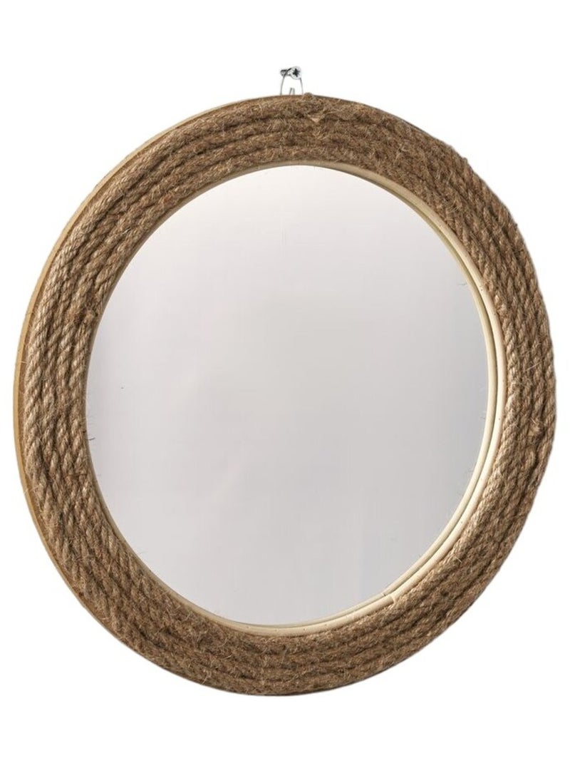 Miroir rond en corde FRENCH PORT Marron - Kiabi