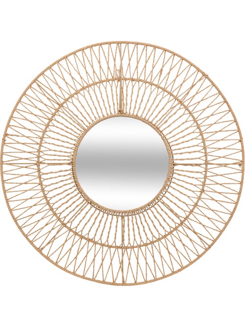 Miroir rond en corde tressée MILLIE - Kiabi