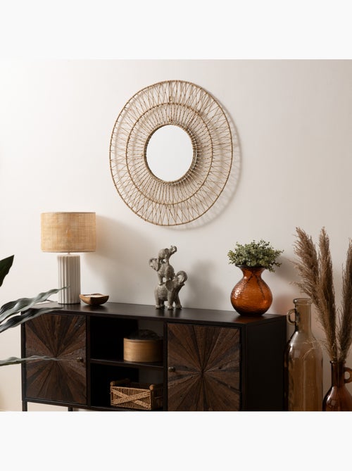 Miroir rond en corde tressée MILLIE - Kiabi
