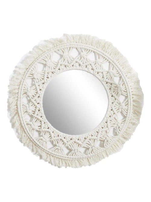 Miroir rond en macramé BOHO - Kiabi