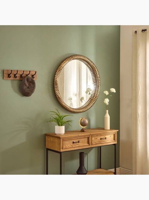 Miroir rond en métal BARREL - Kiabi