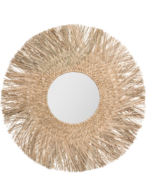 Miroir rond en roseau tressé AEL - Kiabi