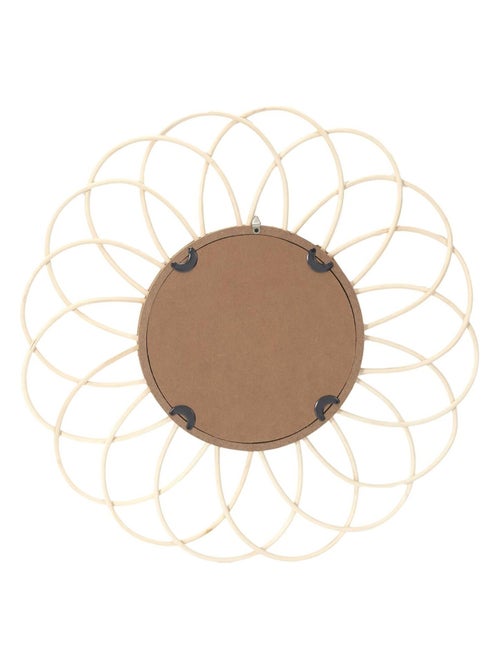 Miroir rond en rotin en forme de rosace - Kiabi