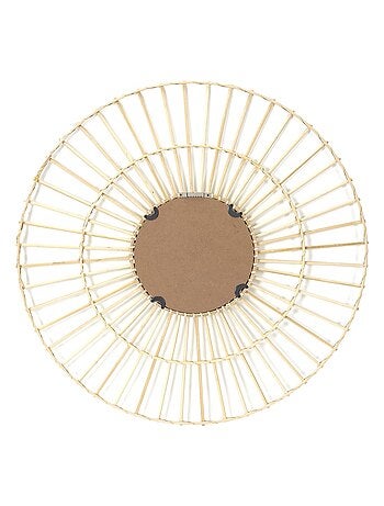 Miroir Rond en rotin
