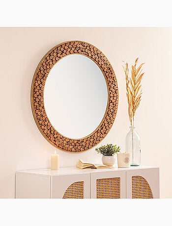 Miroir rond eucalyptus ANOKI