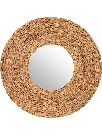 Miroir rond jacinthe tressée LORENA