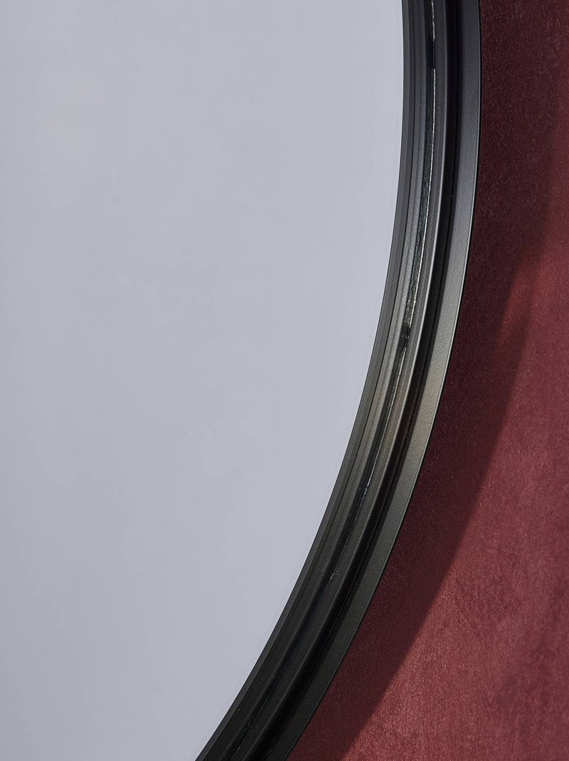 Miroir rond métal Ø60cm Mabel Noir - Kiabi