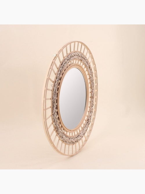 Miroir rond multi rangées en rotin 50cm dia - Kiabi Miroir rond multi rangées en rotin 50cm dia - Kiabi