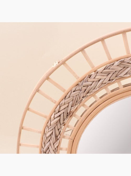 Miroir rond multi rangées en rotin 50cm dia - Kiabi Miroir rond multi rangées en rotin 50cm dia - Kiabi