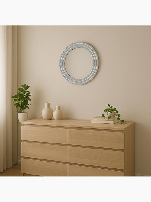 Miroir rond paillettes 45cm - Kiabi