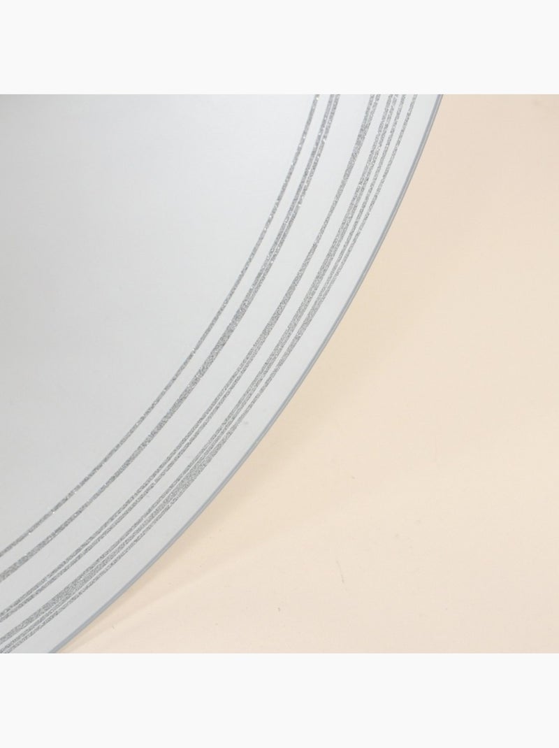Miroir rond paillettes 45cm Transparent - Kiabi