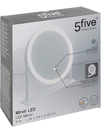 Miroir rond pivotant led