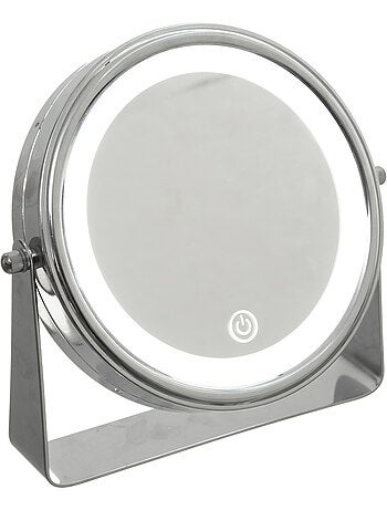 Miroir rond rotatif LED grossissant