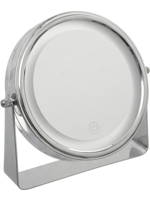 Miroir rond rotatif LED grossissant - Kiabi
