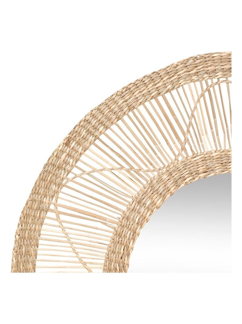 Miroir rond seagrass Fleur D58 Beige - Kiabi