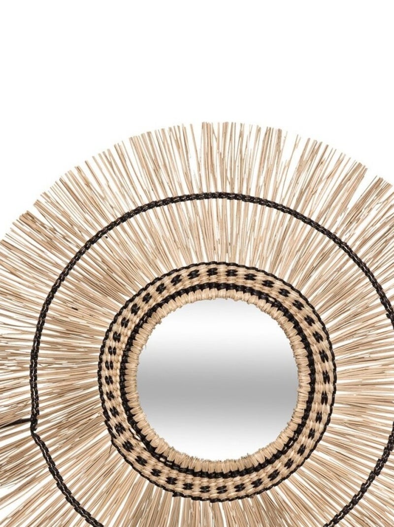Miroir rond seagrass Laya D60 Beige - Kiabi