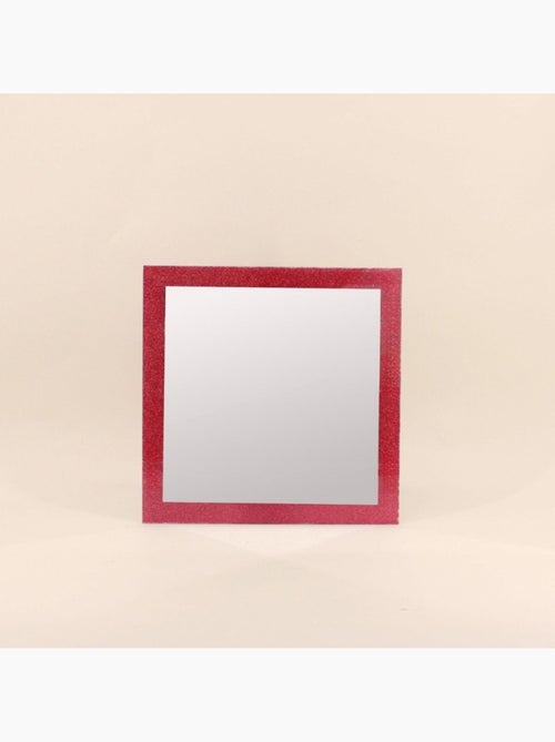 Miroir rose pailleté 35x35cm - Kiabi