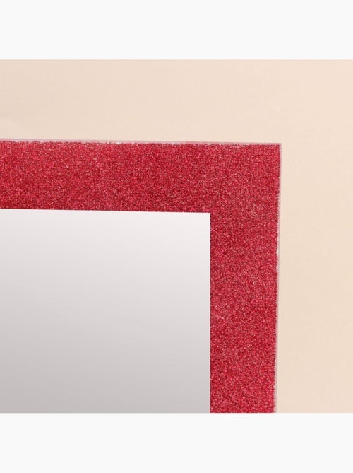 Miroir rose pailleté 35x35cm - Kiabi