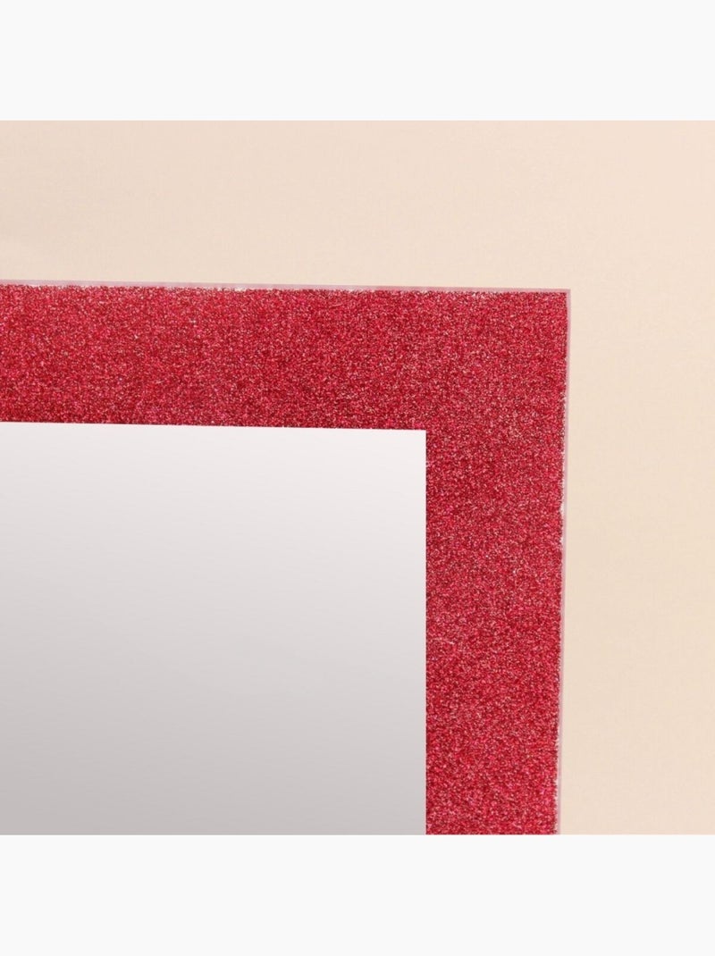 Miroir rose pailleté 35x35cm Rose - Kiabi