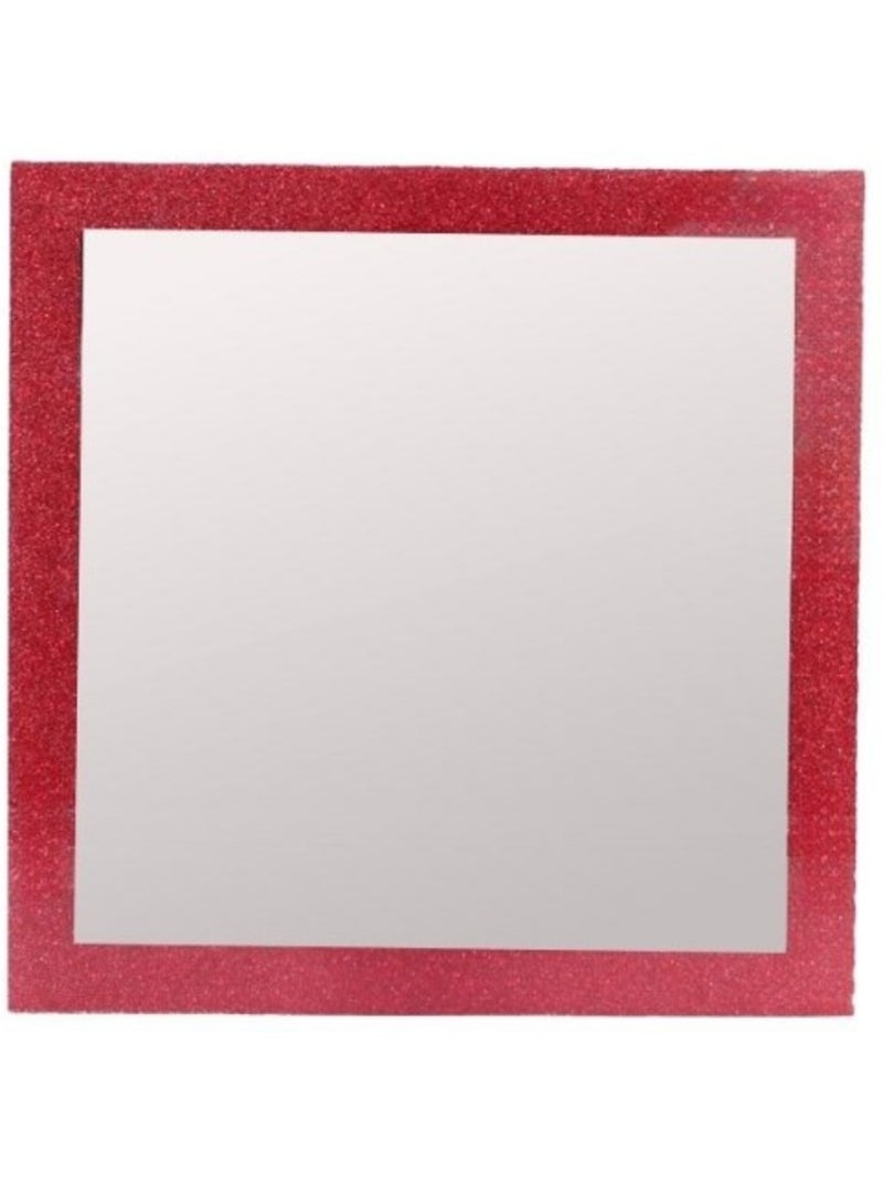 Miroir rose pailleté 35x35cm Rose - Kiabi