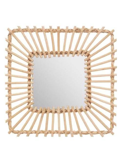 Miroir rotin carré 40x40 - Kiabi