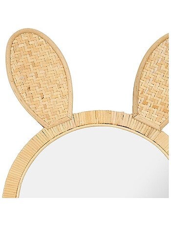 Miroir rotin lapin