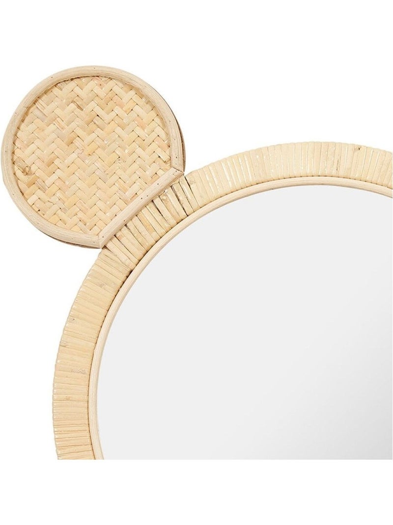 Miroir rotin souris Beige - Kiabi