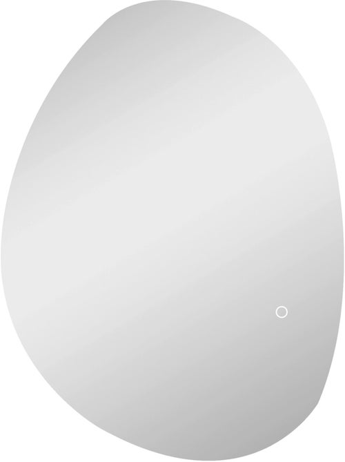 Miroir salle de bain design asymétrique avec éclairage led 70 x 50 cm - Kiabi