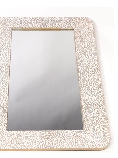 Miroir sculpté motif devant bois MANGO WOOD - Kiabi