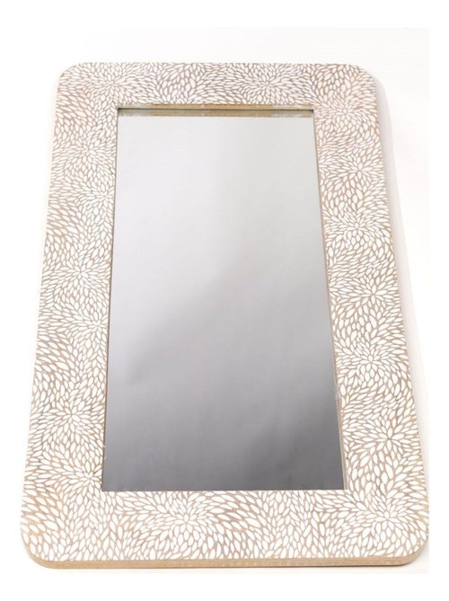 Miroir sculpté motif devant bois MANGO WOOD - Kiabi