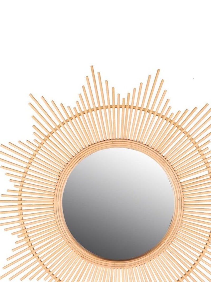 Miroir soleil bambou D60 Beige - Kiabi