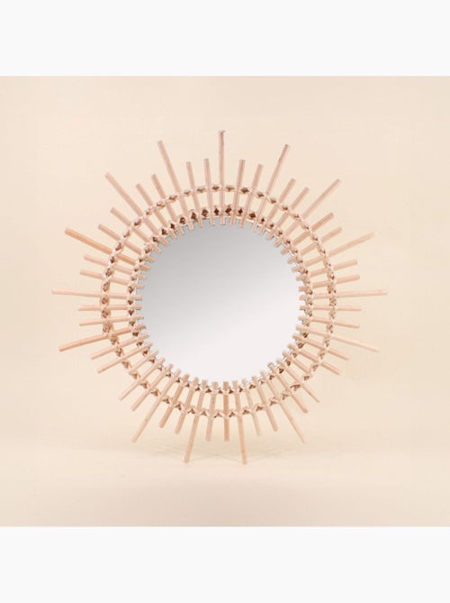 Miroir soleil en rotin 58cm - Kiabi Miroir soleil en rotin 58cm - Kiabi