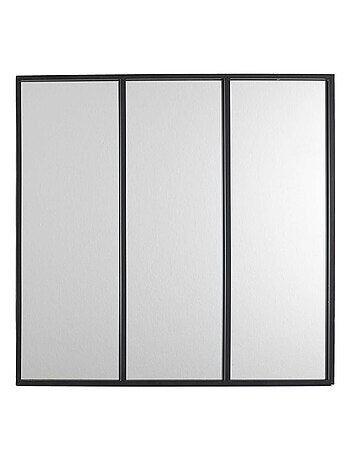 Miroir style verrière en 3 parties en métal