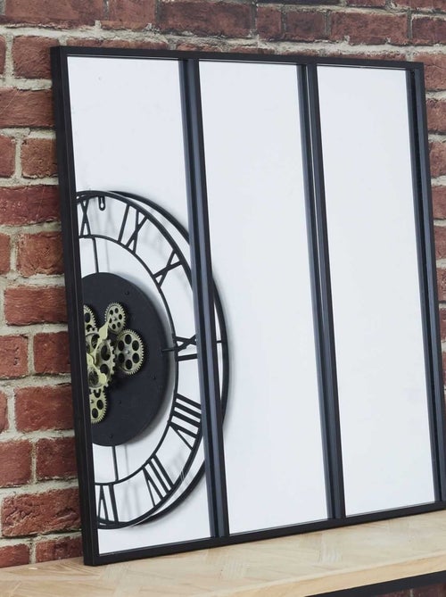 Miroir style verrière en 3 parties en métal - Kiabi