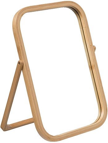 Miroir sur pied en bambou