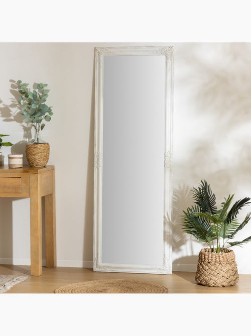 Miroir sur pied en bois blanchi MAYA - Kiabi