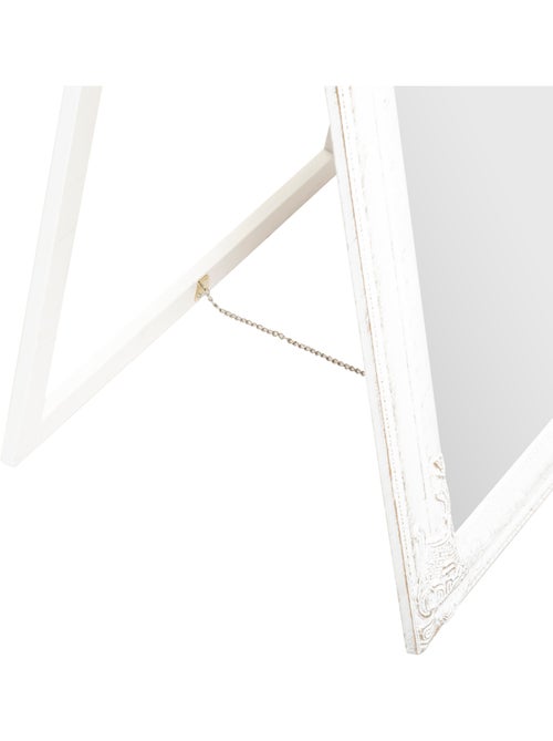 Miroir sur pied en bois blanchi MAYA - Kiabi