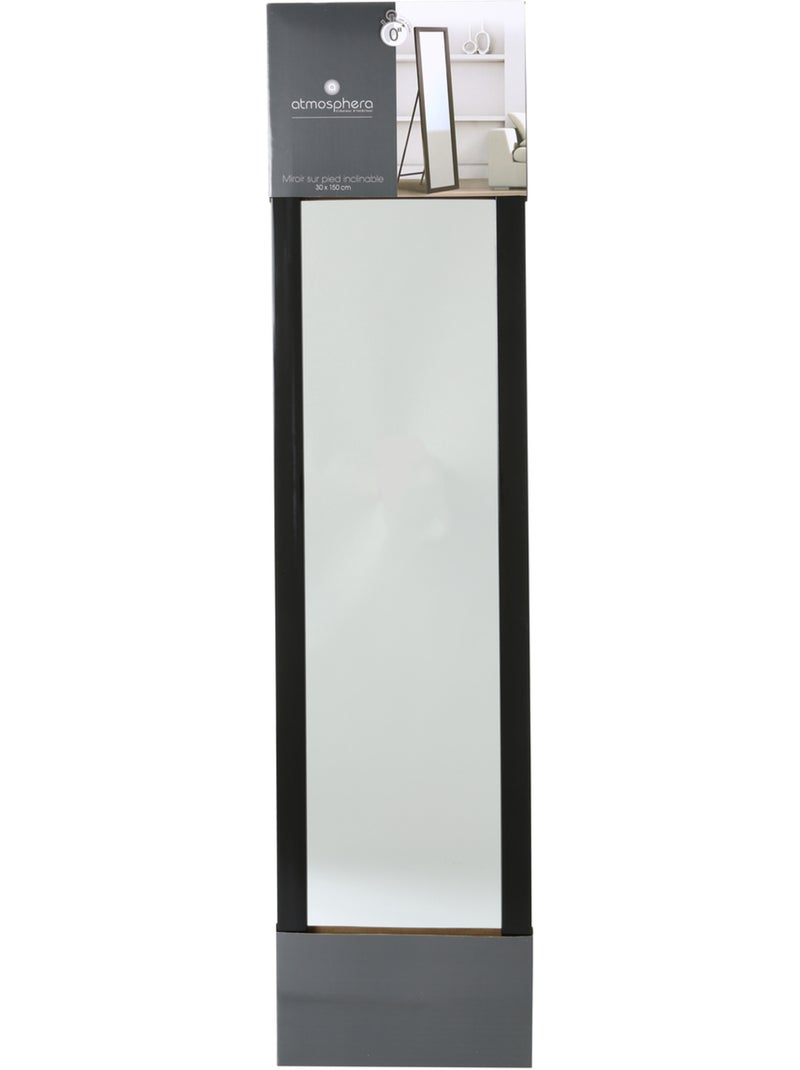 Miroir sur pied en verre design épuré CLASS Noir - Kiabi