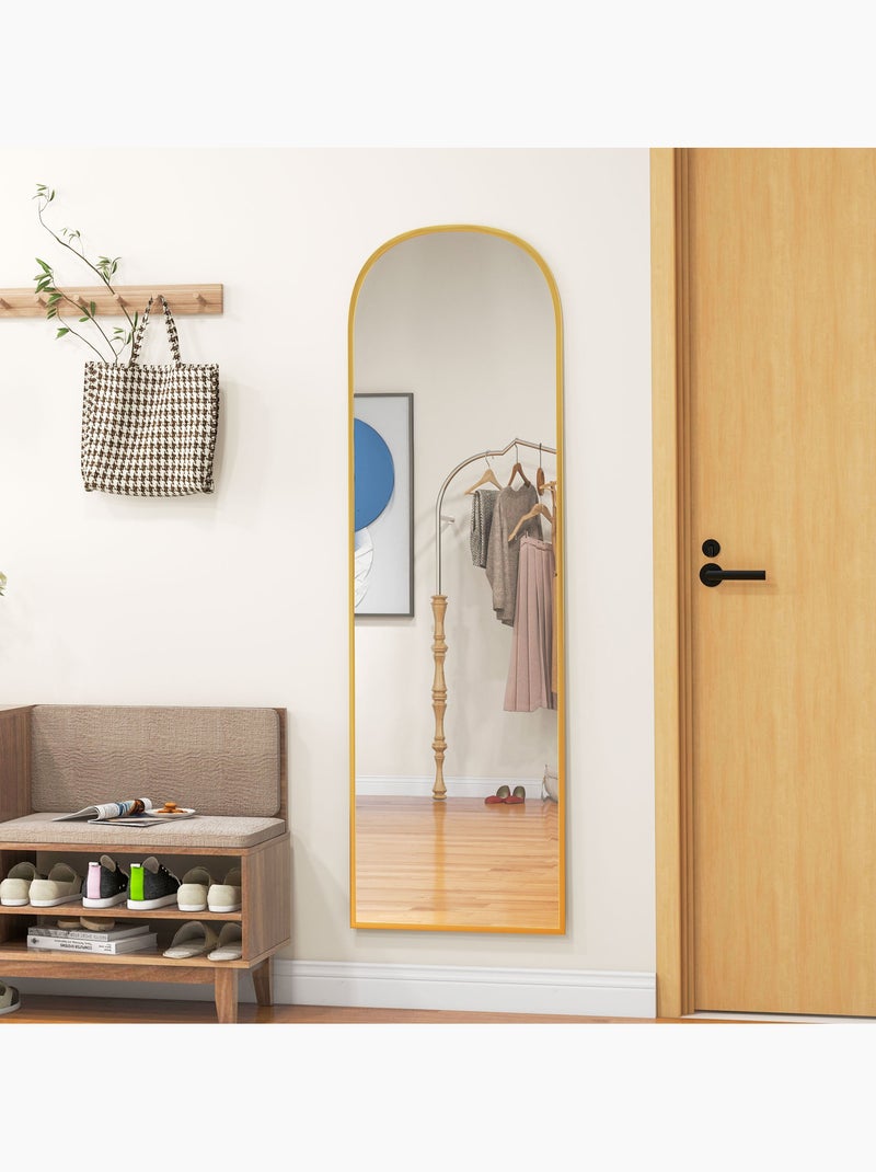 Miroir sur pied et mural Jaune - Kiabi