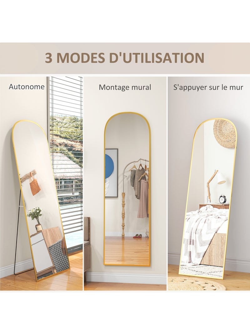 Miroir sur pied et mural Jaune - Kiabi