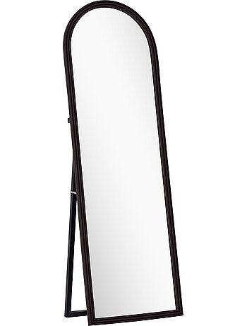 Miroir sur pied et mural pleine longueur 53 x 162 cm cadre pied effet bois