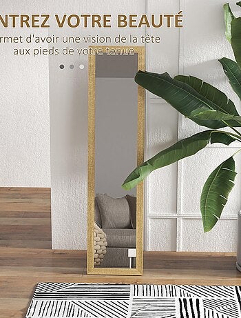 Miroir sur pied et mural rectangulaire