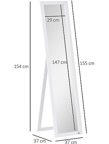 Miroir sur pied et mural rectangulaire