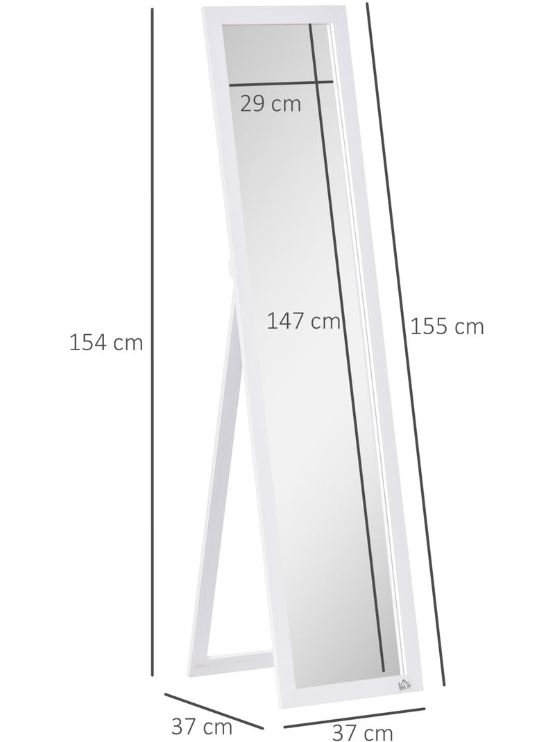 Miroir sur pied et mural rectangulaire Blanc Blanc - Kiabi