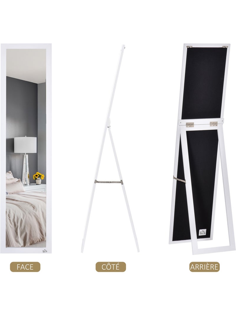 Miroir sur pied et mural rectangulaire Blanc Blanc - Kiabi