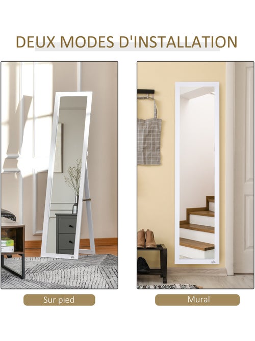 Miroir sur pied et mural rectangulaire - Kiabi