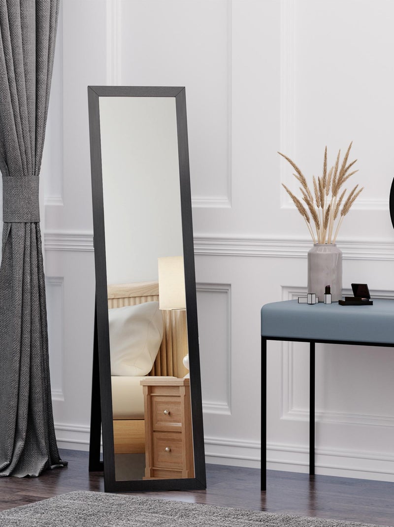 Miroir sur pied et mural rectangulaire Noir - Kiabi