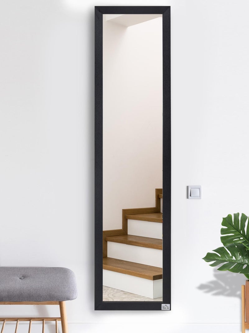 Miroir sur pied et mural rectangulaire Noir - Kiabi