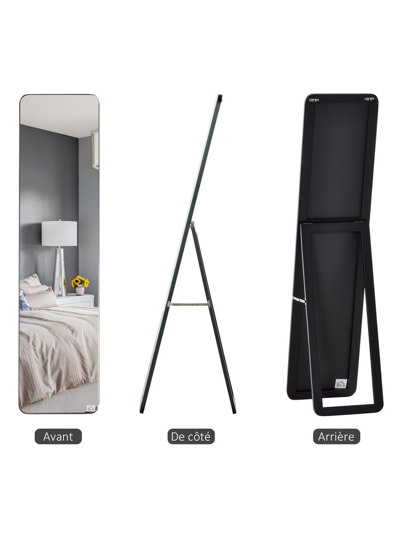 Miroir sur pied et mural rectangulaire SEEIT Noir - Kiabi