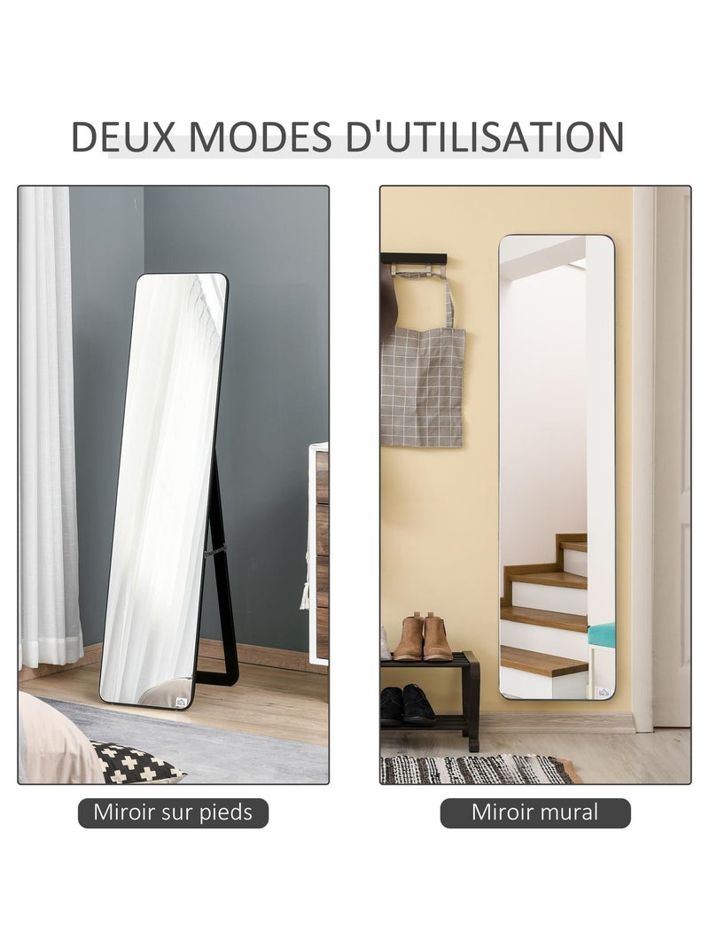 Miroir sur pied et mural rectangulaire SEEIT Noir - Kiabi